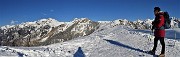 44 Sulle nevi al sole del Torcola Vaga (1780 m) con vista verso Piozzo Badile, Monte Secco ..